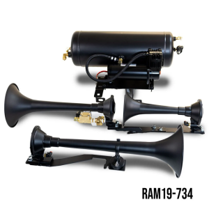 Ram 1500 Air Horns - Kleinn Air Horns - Triple Train Horns + Onboard Air System - `19-`24